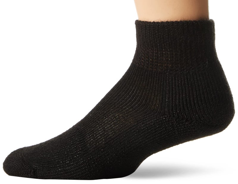 Thorlos Mens Tmx Max Cushion Ankle Tennis Socks, Black (1 Pair), Large US - Image 1